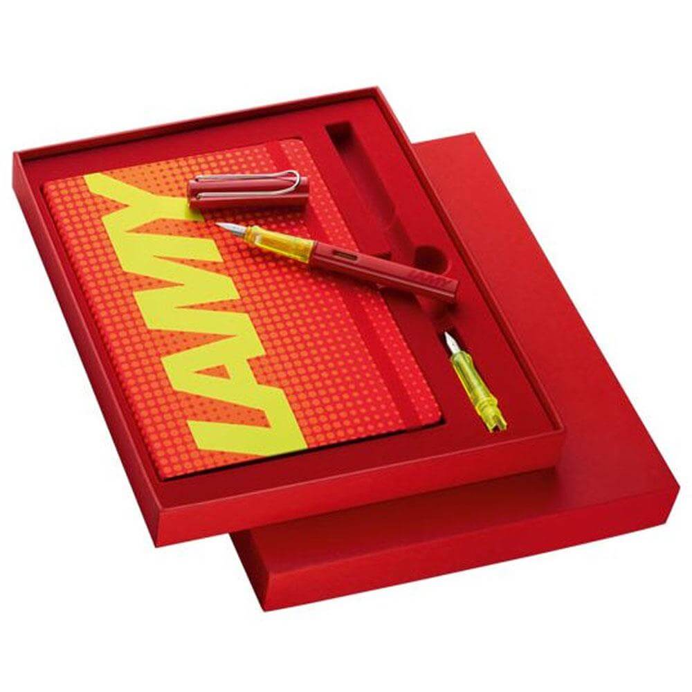 Lamy AL-Star Special Edition Glossy Red Fountain Pen & Notebook